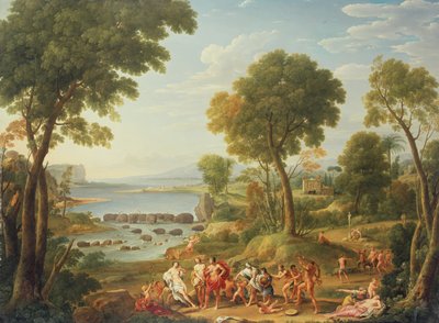 Klassische Szene mit Elefanten, 18. Jahrhundert von Hendrik van Lint